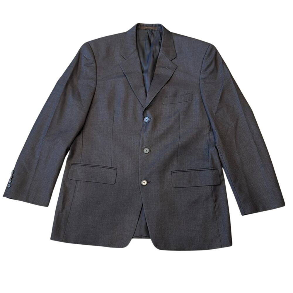 Tasso Elba Men's Wool Blazer Dark Gray Size R40